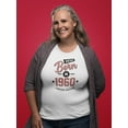 thumbnail image 2 of Vintage Born In 1960 Women T-Shirt, Female x-Large, 2 of 4