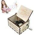 thumbnail image 2 of iZHH Happy Birthday Music Box, Wooden Hand Cranked Music Box, Ideal for Birthdays, G, 2 of 8
