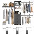 thumbnail image 5 of Coat Racks Closet Organizer - High Capacity Wardrobe Rack with 3 Drawers, Shelves & Expandable Hanger Rods, Fits 6-9 ft Spaces, Durable & Stylish - 96" L x 16" W x 75" H, Supports Up to 1000 LBS,Meta, 5 of 6