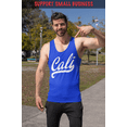 thumbnail image 3 of ShirtBANC Mens Graphic Tank Top Shirt, Cali Love, California Beach Tee, S-3XL, 3 of 5