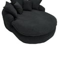 thumbnail image 6 of Aukfa Oversized Bean Bag Sofa, 59.84" Deep Sleeper Chaise with 5 Pillows, Chenille, Black, 6 of 9