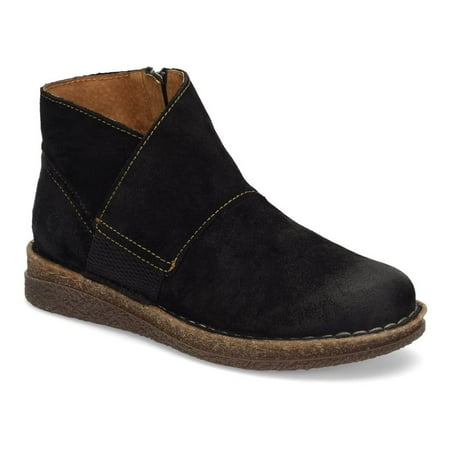 

BORN Women s Leather Tora Ankle Boot (Black 6.5)