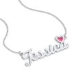 thumbnail image 3 of Collier avec Cœur en Émail Rose Froid, 3 of 4