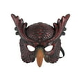 thumbnail image 2 of Realistic Half Face Owl Mask for Halloween Costume Parties, Easter Role Play, Themed Events - Comfortable Plastic Adult Mask with Adjustable Straps, 2 of 7
