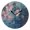 Black, variant on Flowers and Bubbles Round Wall Clock Silent Analog Battery Operated Black Pointer Home Decor 9.84" Diameter