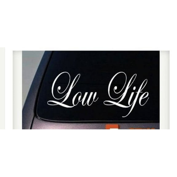 JDM LOW LIFE Sticker Decal lowrider car truck slammed lowered speakers carshow6" *A031*