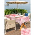 thumbnail image 6 of 60x120 Inch Outdoor Tablecloth with Umbrella Hole Zipper Rectangle Pink Coastal Shell Rectangular Tablecloths Outside Waterproof Nautical Beach Ocean Summer Patio Table Cloth Cover for Picnic Party, 6 of 8