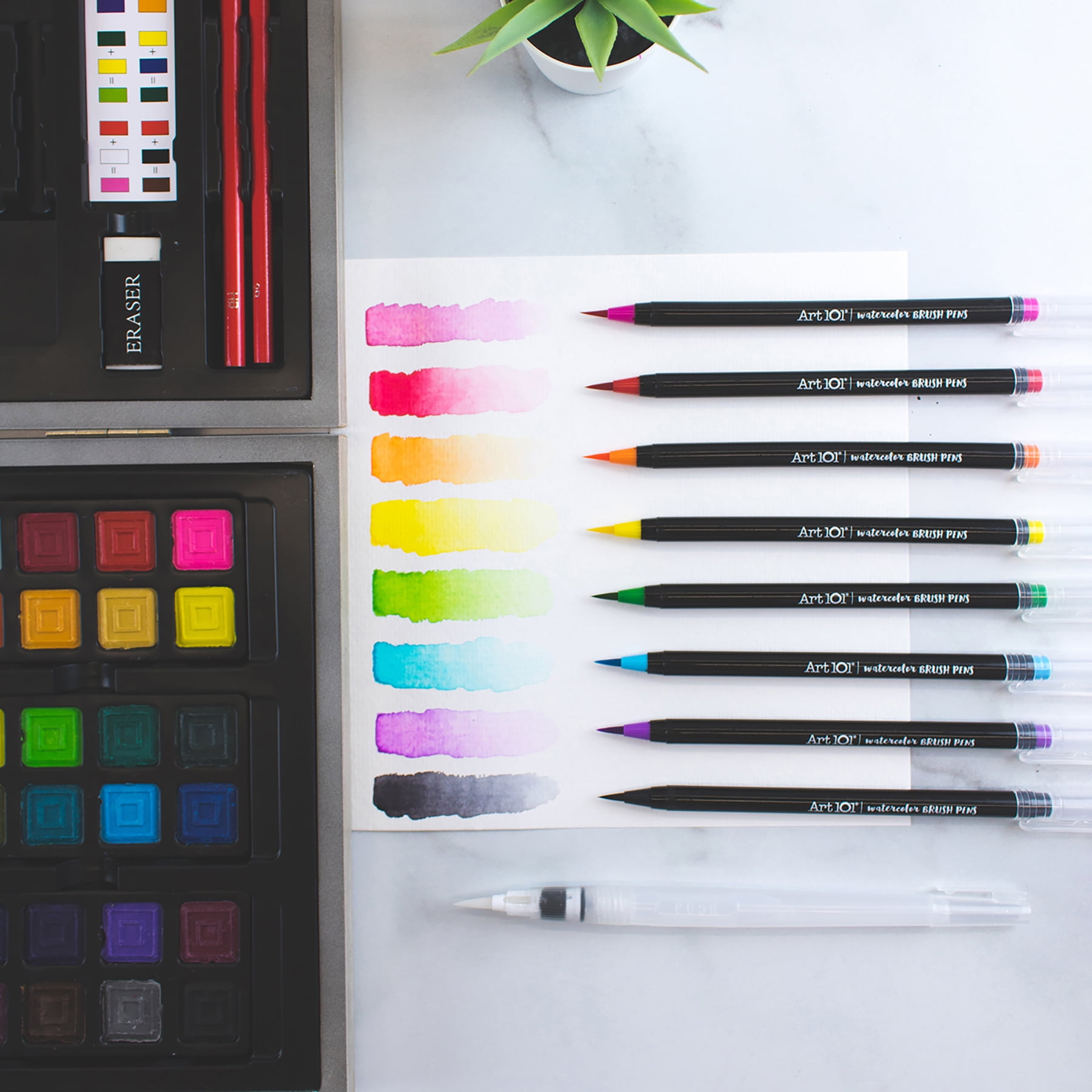 Art 101 Watercolor, Draw and Sketch Multifunctional Art Set / Kit with 88 Pieces for Children to Adults