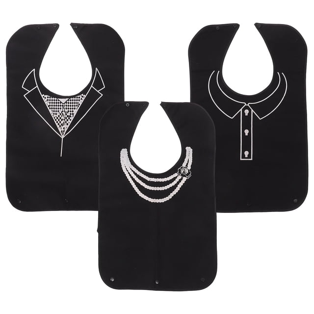 unbranded 3Ud Baberos Grandes Para Adultos Con Protección Impermeable Y Original Para Comida Sin