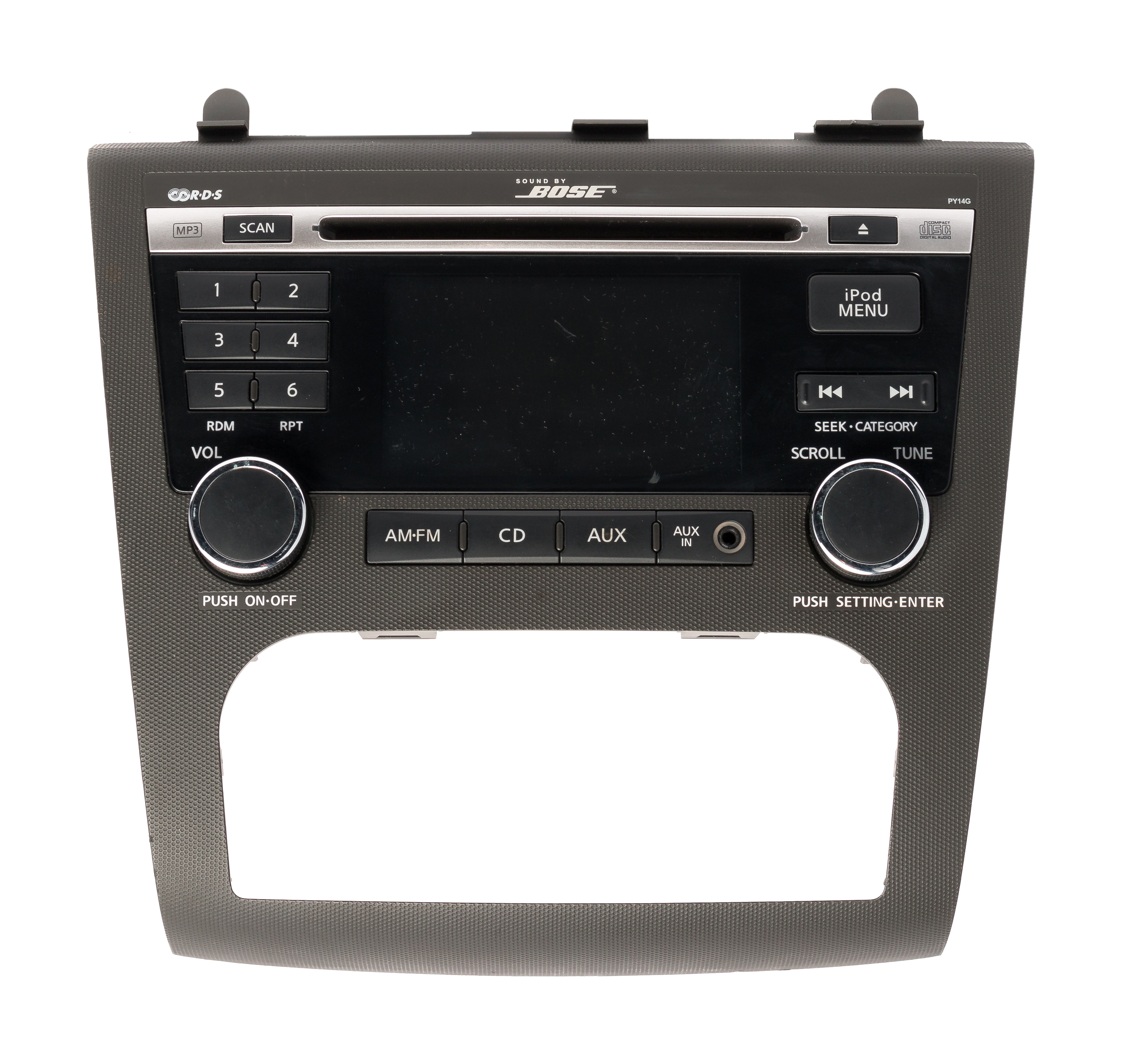 Restored 20102013 Nissan Altima AM FM Radio Single Disc CD w AUX Player 281852X00B PY14G (Refurbished)