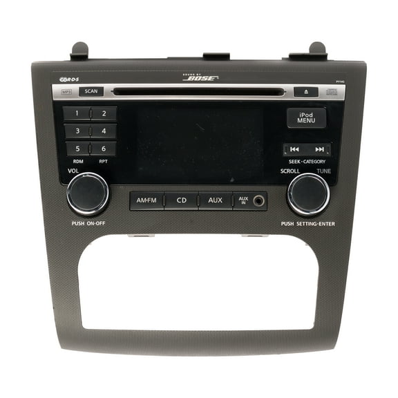 Restored 20102013 Nissan Altima AM FM Radio Single Disc CD w AUX Player 281852X00B PY14G (Refurbished)