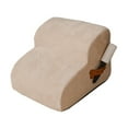 thumbnail image 4 of S SERENABLE Dog Stairs 2 Step Comfotable Soft Dog Ramp for Puppy Indoor Use Dogs Injured Beige, 4 of 9