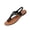 Black, variant on Slingback Flat Shoes, Summer Sandals, Leather Flat Shoes, Strap Sandals for Women, Women's Toe Post Thong Sandals Open Toe Ankle Strap Dressy Flat Sandals, Brown 7.5