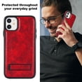 thumbnail image 7 of ELEHOLD Case for iPhone 11, Luxury PU Leather Anti-Scratch Magnetic Case with Invisible Kickstand for MagSafe Accessory,Winered, 7 of 7