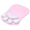 thumbnail image 2 of Methold Alfombrilla de ratón con garra de gato adorable en 7 colores, alfombrilla de ratón ultrasuave de silicona con soporte para reposamuñecas, Juegos de teclado y mouse para computadora Rosa, 2 of 2