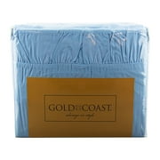 Gold Coast Cornflower Blue Ruffled Queen Size Sheet Set