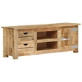 thumbnail image 1 of vidaXL TV Cabinet and TV Stand 110x30x40 cm Rough Mango Wood, 1 of 5