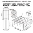 thumbnail image 3 of 16 Pcs Cake Push Pop Containers Set - Clear Push-Up Cake Shooters with Lids & 4mm Heavy-Duty Acrylic Display Stand - Food-Grade Reusable Dessert Holders for Birthday, Wedding & Party, 3 of 7