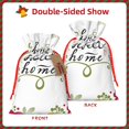 thumbnail image 2 of Fuzoiu Home Sweet Home Floral Print Christmas Gift Bag,Burlap Gift Bag with Drawstring Closure & Hang Tag,Perfect for Holidays, Birthdays, and Special Occasions-Medium, 2 of 7