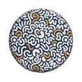 thumbnail image 3 of LNWH Abstract Blue Geometric Design Pattern Waterproof Spare Tire Cover, Universal Spare Tire Wheel Covers 17 inch, 3 of 8