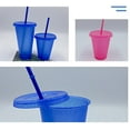 thumbnail image 6 of Glitter Plastic Cups with Straws and Lid,5 Packs 24 oz. Colorful Glitter Reusable Cups ,Elegant Plastic Party Cups Wedding Decorations,Summer Coffee Tumblers Party Cup for Adults, 6 of 7