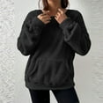 thumbnail image 5 of Timegard Winter Tops for Women Fuzzy Fleece Sweatshirts Long Sleeve Warm Comfy Drop Shoulder Pullover, 5 of 8