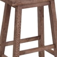 thumbnail image 5 of Wooden Frame Saddle Seat Counter Height Stool with Angled Legs- Brown, 5 of 11