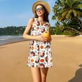 thumbnail image 3 of Xecao Dinde et Action de Grâce2 pour Robes d'Été pour Femmes Robes Décontractées de Plage Robes Sans Manches T-Shirt Robe Évasée avec Poches, 3 of 7
