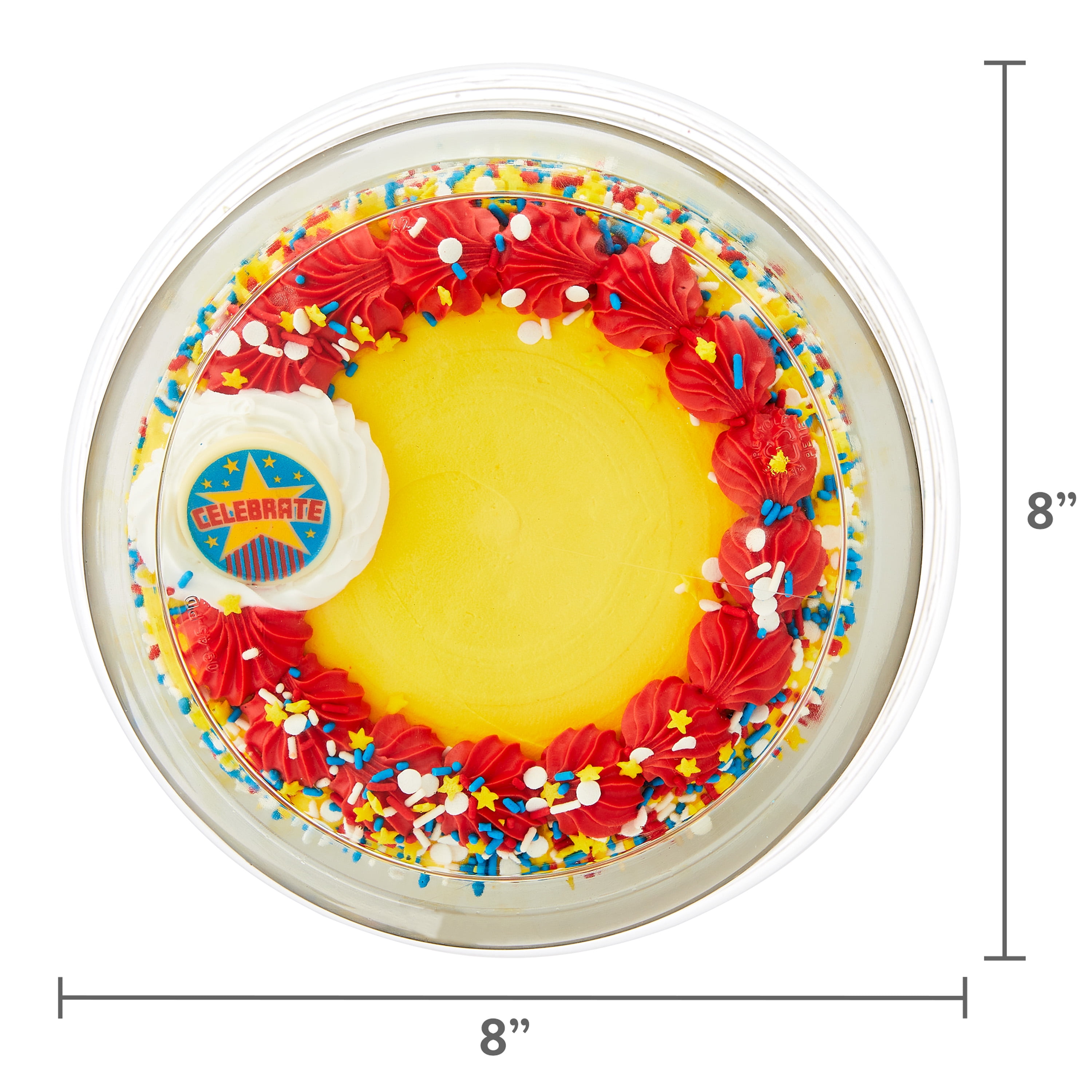 Freshness Guaranteed 7-Inch Color Blast Marble Celebrate Cake, 35 oz (Refrigerated)