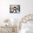 thumbnail image 5 of Winter Christmas Wall Art Farmhouse Tree in Snow with Snowman and Sunset Canvas Wall Art Snowy Forest Framed Wall Art for Living Room Bedroom Bathroom Home Decor Ready to Hang,10x8 Inches, 5 of 7