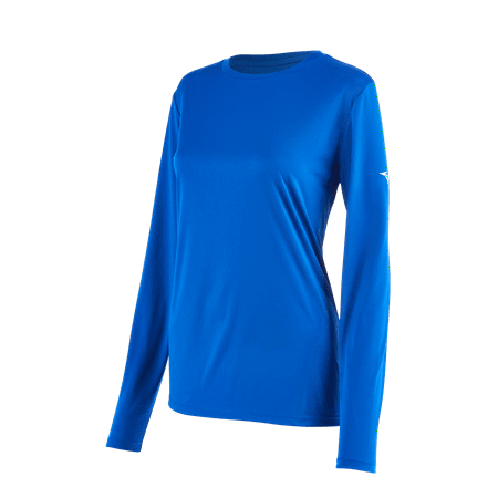 UPC: 0889961544835 | Mizuno Women s Mizuno Long Sleeve Tee Size Medium Royal (5252)
