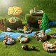 thumbnail image 4 of Accesorios de jardín de hadas Decoraciones al aire libre Kit de estanque en miniatura Estanque de jardín de hadas Mini casas de hadas y figuritas Adornos de césped para el hogar DIY Micro paisaje de musgo, piscina 3 piezas (diferentes estilos) brillar Electrónica, 4 of 5