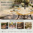 thumbnail image 6 of Round Outdoor Tablecloth with Umbrella Hole and Zipper, Orange Pineapple Tablecloth with Elastic Waterproof, Tropical Summer Botanical Fruits Patio Table Covers for 36" - 44" Picnic Pool Tables, 6 of 9