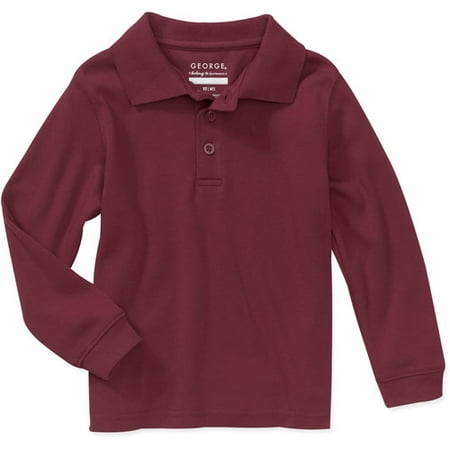George Unisex Toddler Uniform Long Sleeve Sleeve Polo Shirt