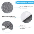 thumbnail image 3 of Uxcell 4x4 Inch Lamp Base Felt, 5Pack 2mm Thickness Square Soft Adhesive Non-slip Backed Felt Grey, 3 of 7