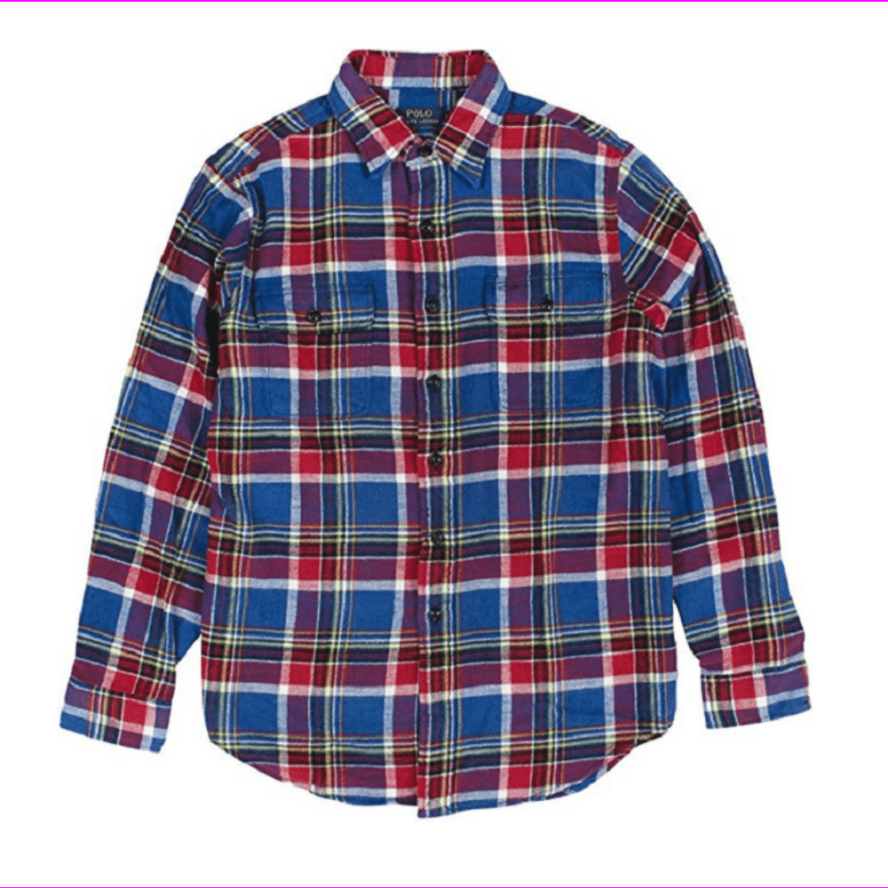 Polo Ralph Lauren - Polo Ralph Lauren Plaid Twill Workshirt, Royal/Red ...