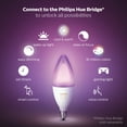 thumbnail image 3 of Philips Hue White and Color Ambiance E12 Bulb, White, 60 Watts, 3 of 6