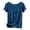 C-Blue392, variant on DHFJKG Basic Tees For Women Summer Ribbed Lettuce Trim Short Sleeve T Shirt Casual Loose Fit Crew Neck Tee Trendy Tops