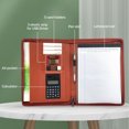 thumbnail image 1 of Bisofice PU Leather Portfolio Organizer with Calculator for Interviews and Resumes, 1 of 6