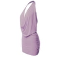 thumbnail image 2 of A2Y Women's Deep Sexy V-Neck Halter Backless Party Club Mini Dress Lavender L, 2 of 3