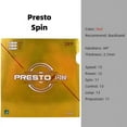 thumbnail image 1 of 729 Amitié PRESTO MAX Spin / Speed Tennis de Table Caoutchouc Professionnel Pips en Caoutchouc Non-Collant Ping Pong avec Éponge à Gâteau Spin Rouge 44, 1 of 5