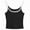 Black, variant on Women's Tank Top with Lace Breathable Fitness Yoga Basic Layer Camisole Top Beach Vacation Outfit White