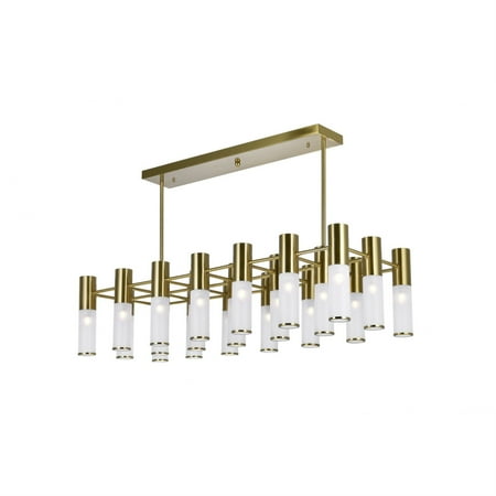

21 Light Island/Pool Table Chandelier with Brass Finish