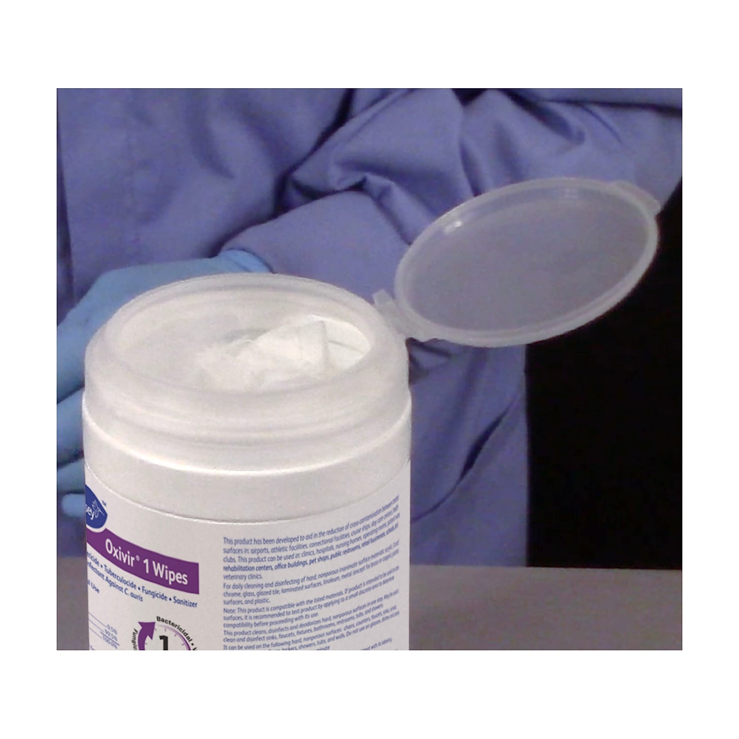 Diversey Oxivir TB Disinfectant Wipes, 6" x 7", 160 Wipes Per Container, Pack Of 12 Containers