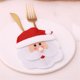 thumbnail image 2 of Cara redonda Navidad tenedor bolsa cubierta mesa de comedor cubiertos cuchillos decoración (Papá Noel), 2 of 2
