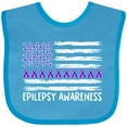 thumbnail image 3 of Inktastic Epilepsy Awareness Purple Ribbons and Flag Boys or Girls Baby Bib, 3 of 4