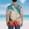thumbnail image 4 of Yiaed Playful Floral Cat Print Hawaiian Shirt for Men Short Sleeve Button Down Shirts Beach Shirts for Men,3X-Large, 4 of 7