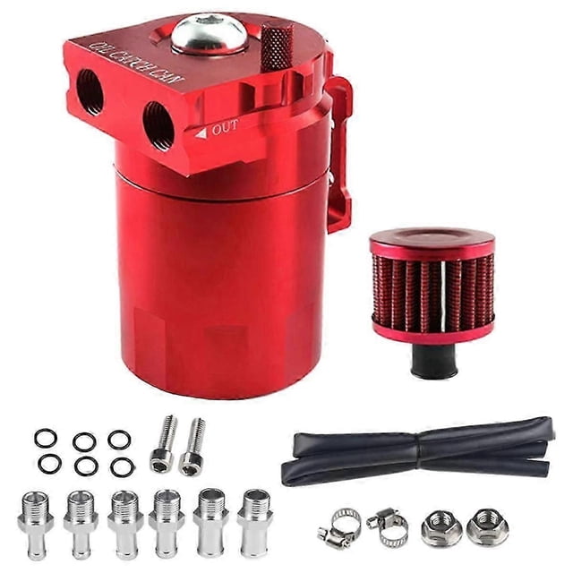 Exquisite Red Car Universal 300ML Oil Breathable Can Engine Air Separator with Vent Hole Engine Air Oil Separator
