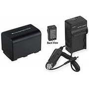 Battery + Charger for Sony HDRCX7EK, Sony HDR-CX7K, Sony HDR-CX11, Sony HDR-XR500, Sony HDRXR500, Sony DCR-SR57