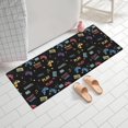 thumbnail image 2 of Colorful Controllers Games Music Black Pattern Bathroom Rugs Mat,Non Slip Microfiber Bathroom Rug,Rubber Backing,Soft Bathroom Mats for Bathroom Floor,Tub and Shower,60x24in(150x60cm), 2 of 4